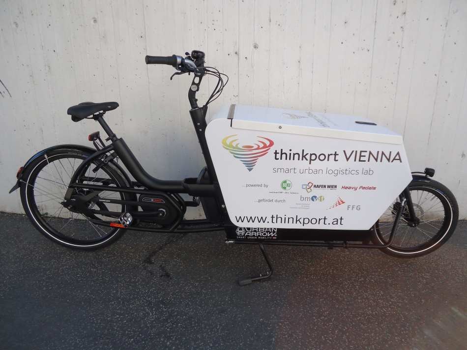A cargo bike from the thinkport Vienna